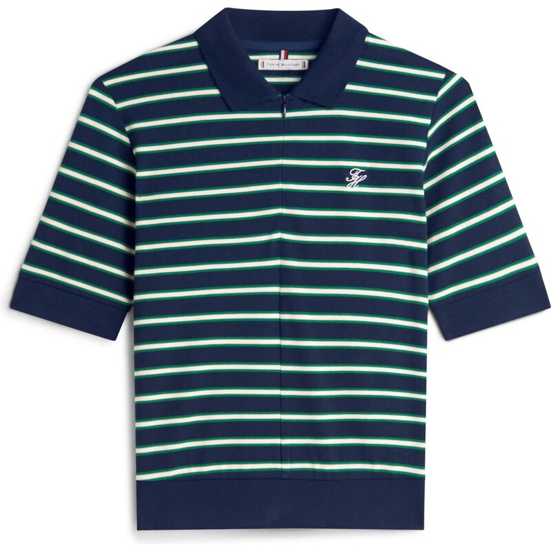 TOMMY HILFIGER Tričko svetlobéžová / námornícka modrá / tmavozelená 66507759