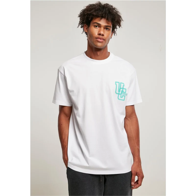 Urban Classics White T-shirt with Glow logo 66510131