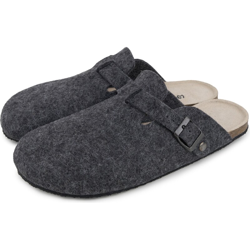 Vlnka Pánske barefoot vlnené papuče Michal sivá veľkosti obuvi - 66530222