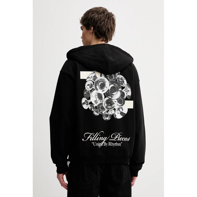 Bavlnená mikina Filling Pieces Zip Hoodie Bouquet 66301007