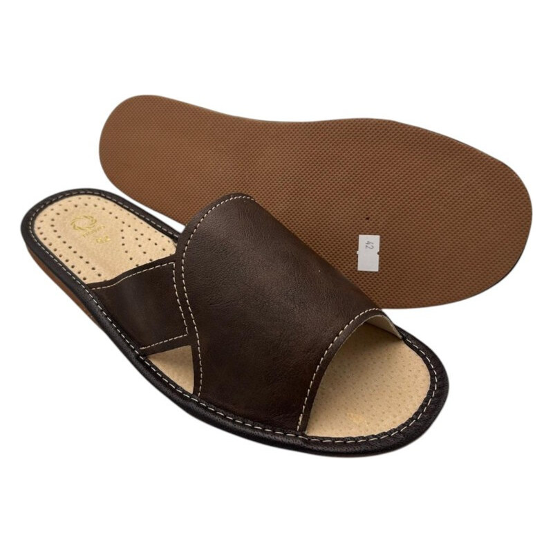 Klasické pánske papuče, veľkosť 45 | hnedá KM-14-BR-45 66517694