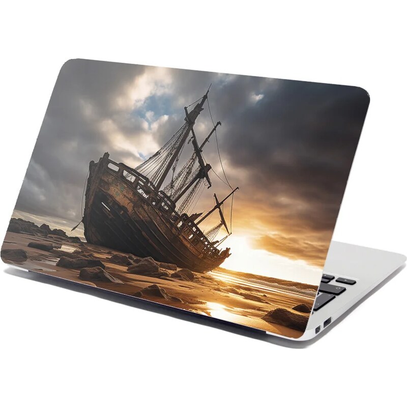 Sablio Samolepka na notebook Vrak lode pri západe slnka 65112500