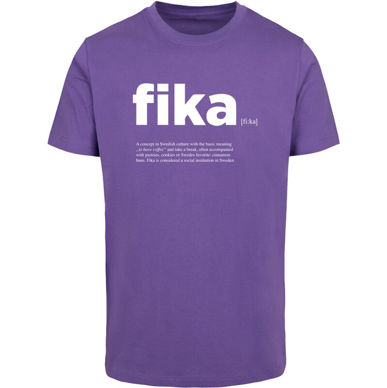 Mister Tee Tričko Fika fialová / biela 66528641