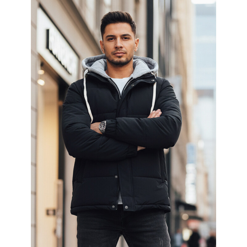 Pánska zimná bunda s kapucňou Dstreet TX5101 66421767