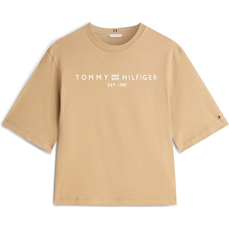 TOMMY HILFIGER Tričko béžová / biela 66528704