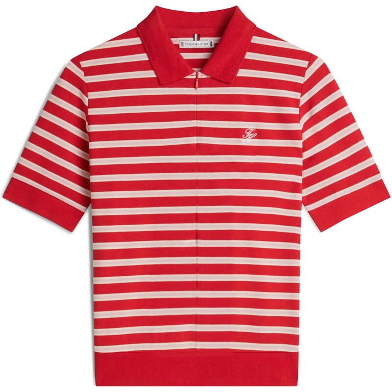 TOMMY HILFIGER Tričko pastelovo ružová / červená / biela 66528716