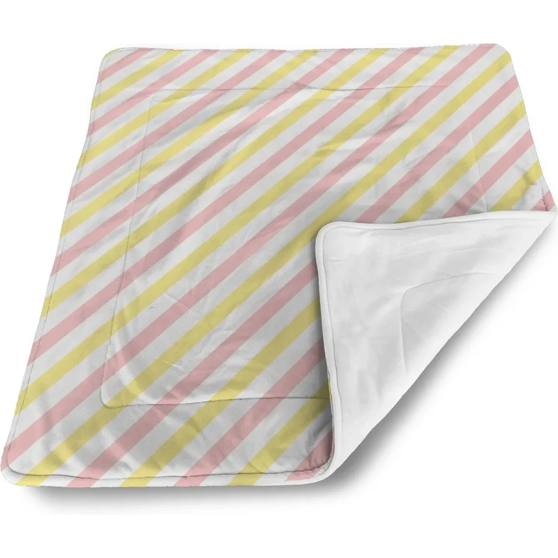 Sablio Deka pre bábätko Ružové a žlté pruhy 60375153