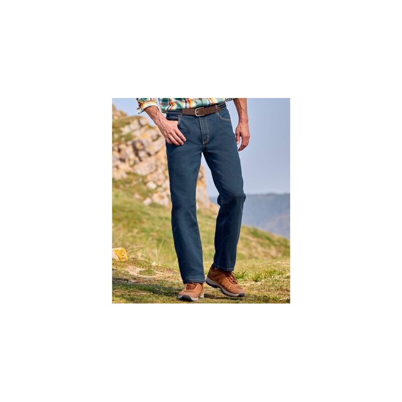 Modré pohodlné strečové rifle Regular Atlas For Men Modrá 65190638