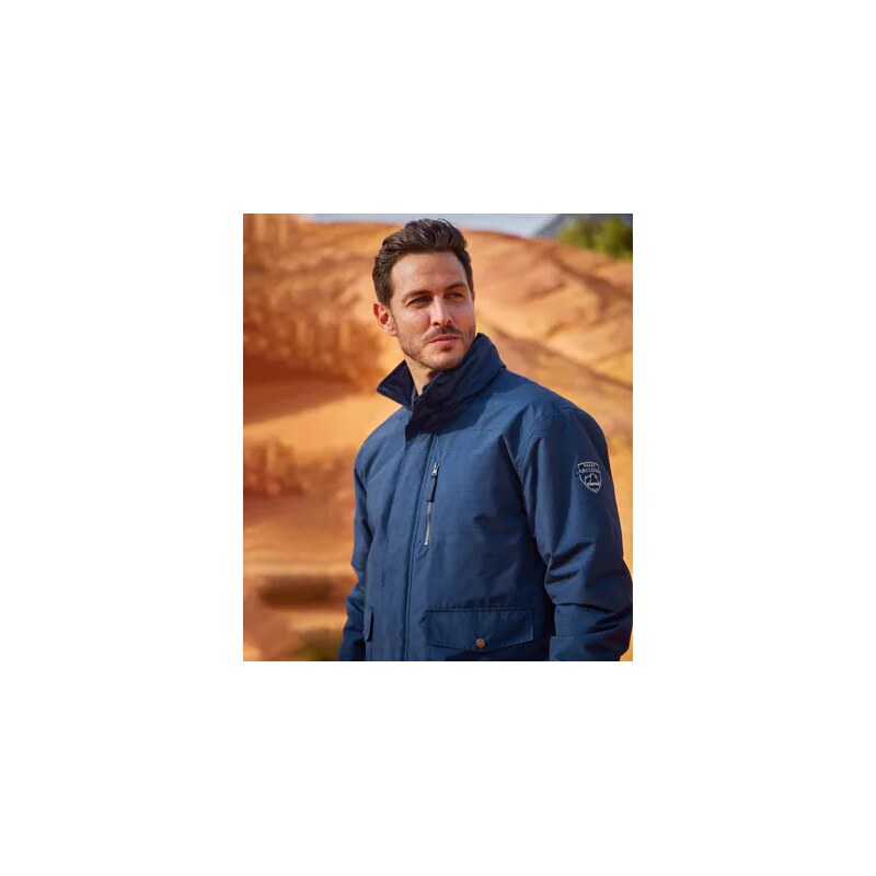 Bunda z mikrovlákna s prešívanou podšívkou Atlas For Men Modrá 64094192