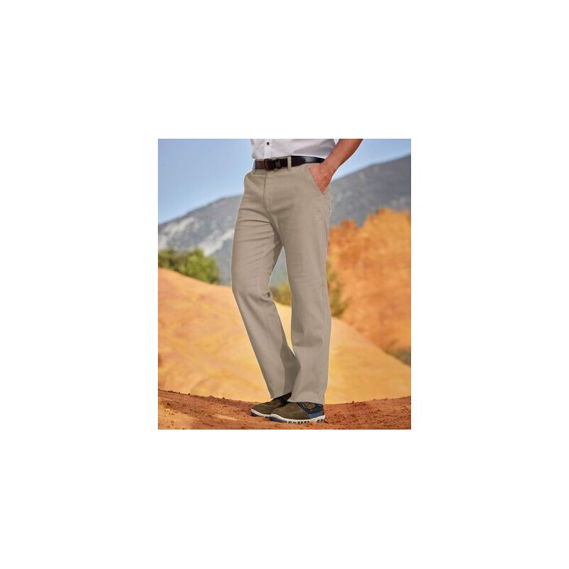 Chino nohavice zo strečového kepru Atlas For Men Béžová 63314761