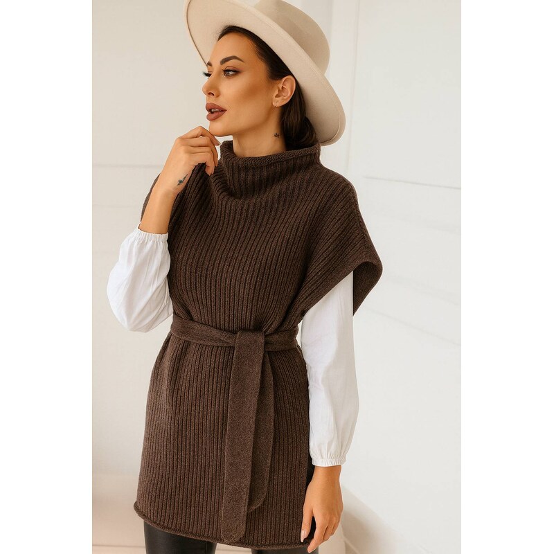 Fashionweek Pletená exkluzívna vesta ala tunika LEXI 48751458