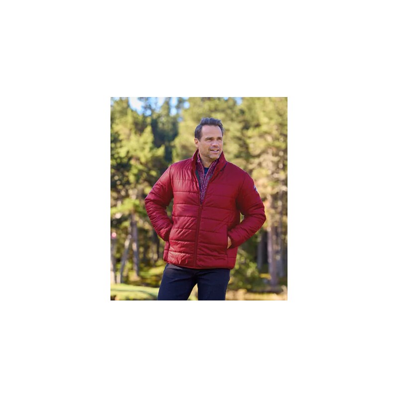 Bordová prešívaná bunda Atlas For Men Červená 61681751