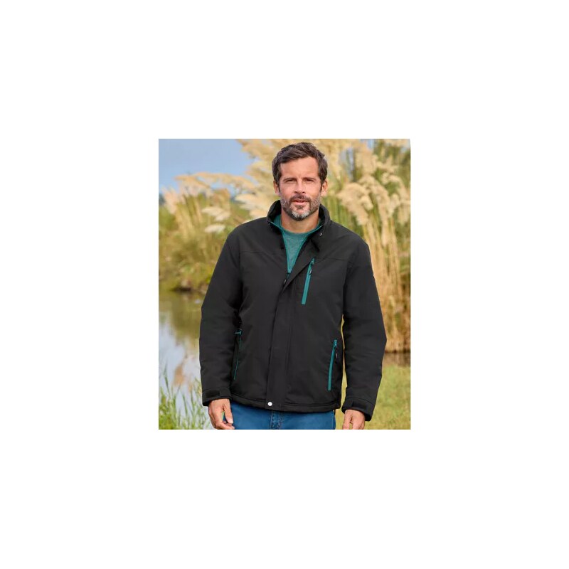 Vetrovka z mikrovlákna podšitá mikroflísom Atlas For Men Čierna 61941277