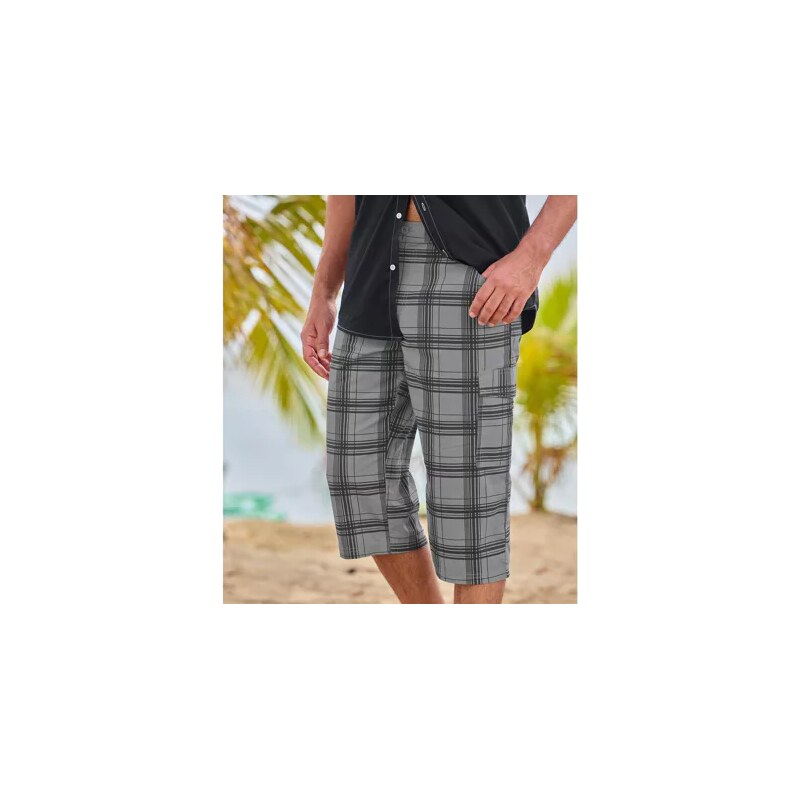 Trojštvrťové kapsáčové nohavice s kockovaným vzorom Atlas For Men So 63809541