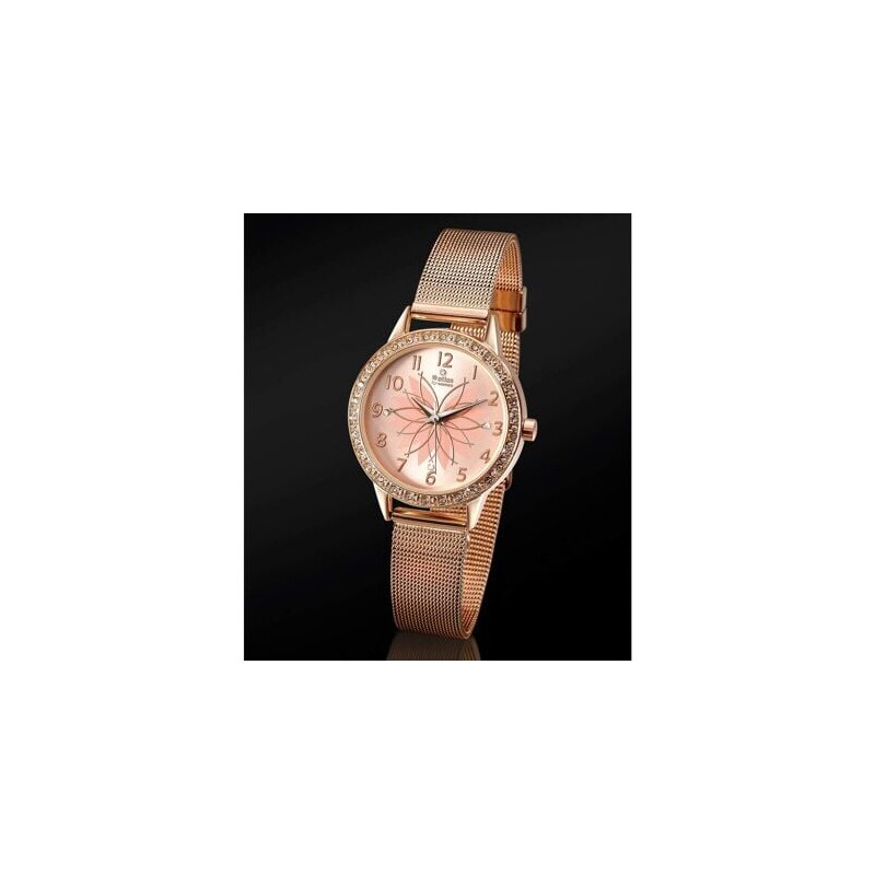 Hodinky ako šperk zdobené 34 krištáľmi Atlas For Men Ružová 53595476