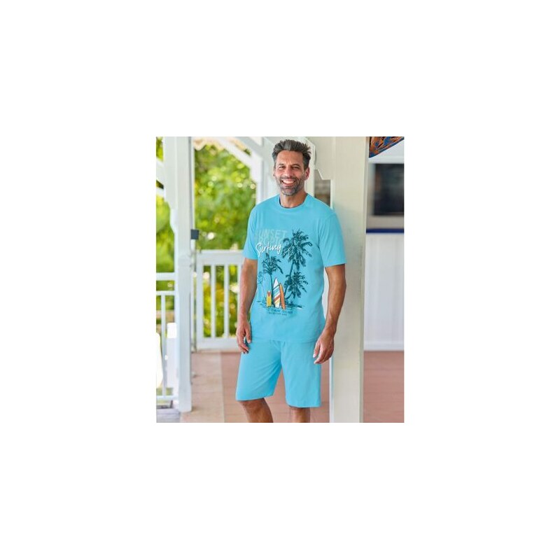 Modré pyžamo s okrúhlym výstrihom Atlas For Men So vzorom 64046034