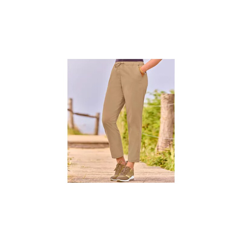 Pružné nohavice mrkvového strihu Atlas For Men Hnedá 64927969