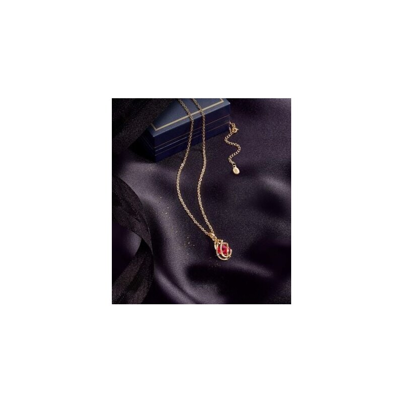 Náhrdelník Krištáľová špirála Atlas For Men Červená 61681708