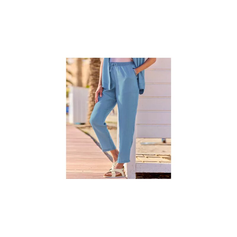 Splývavé nohavice s denimovým dizajnom Atlas For Men Modrá 63428875