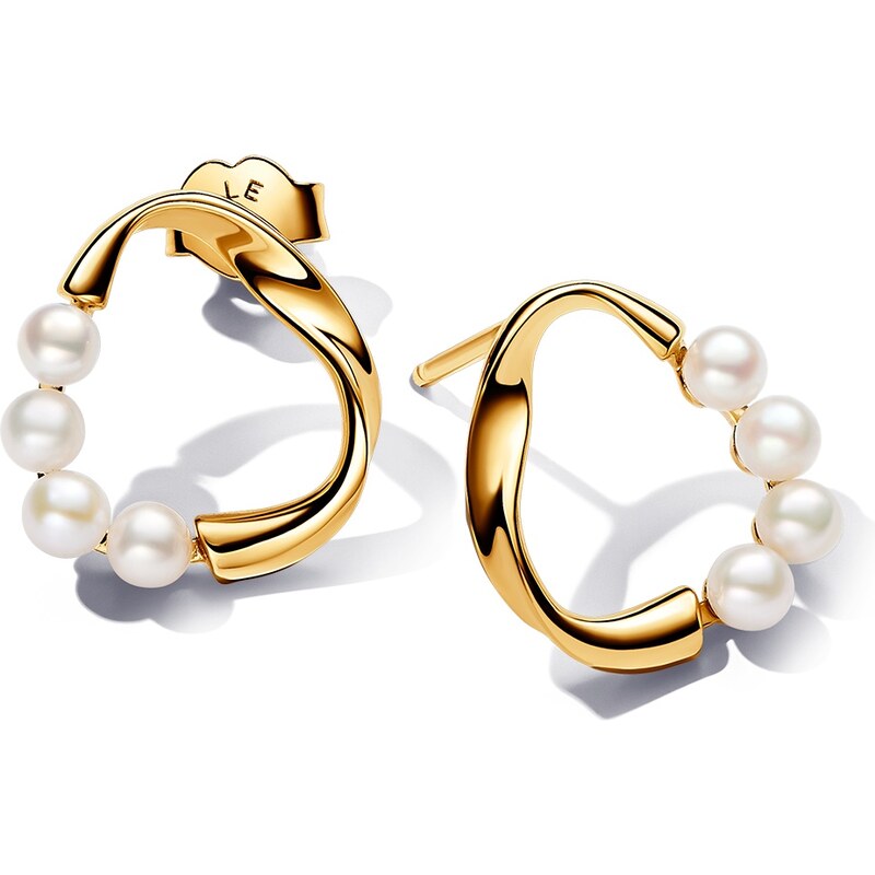 Pandora Úchvatné pozlátené náušnice s perlami Essence Shine 263276C01 66595966