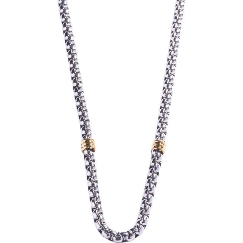 Marc Malone Výrazný pánsky bicolor retiazka z ocele MCGN5071SG 66596091