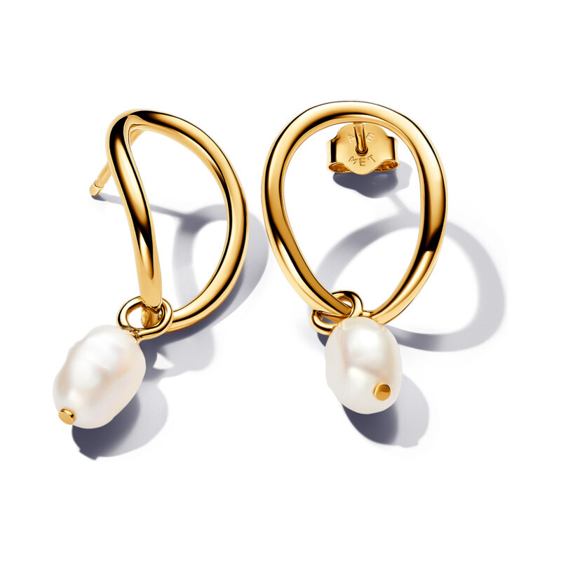 Pandora Pozlátené náušnice s perlou Essence Shine 263281C01 66595891