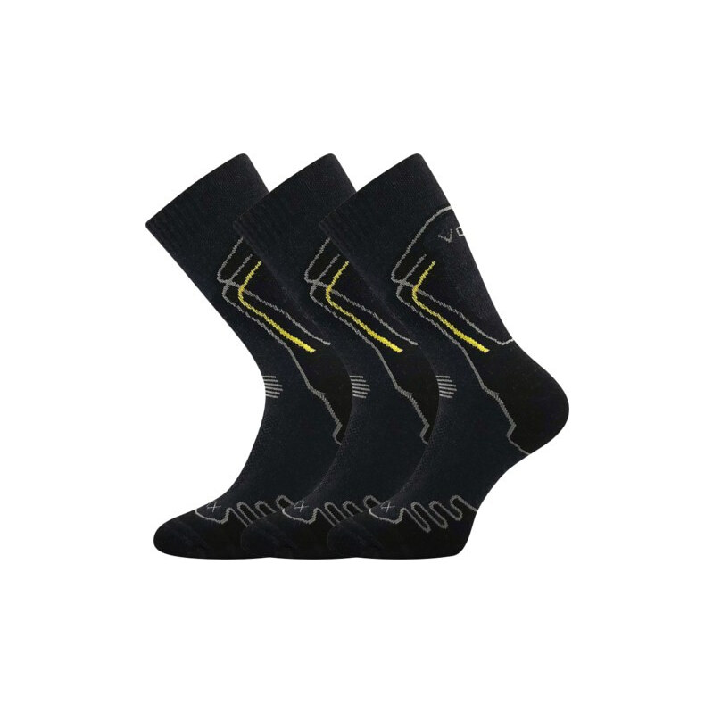 3PACK ponožky VoXX trekingové antracit sivé (Limit) 66615100