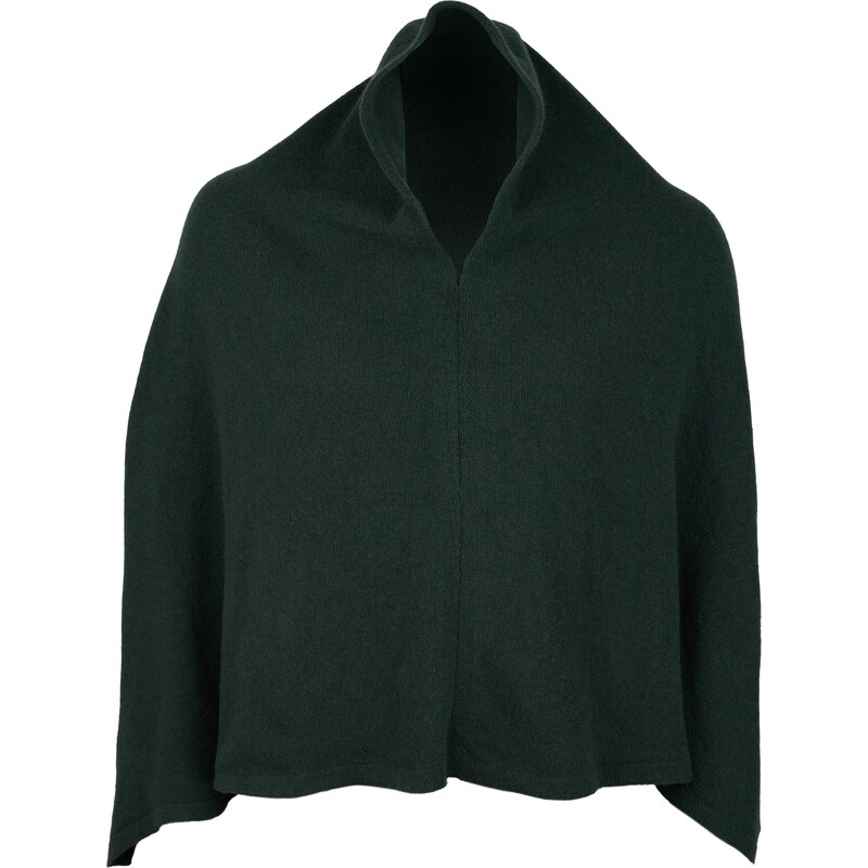 Vlnka Vlnené pončo Merino s kašmírom Lazio zelená veľkosti oblečenia 66530201