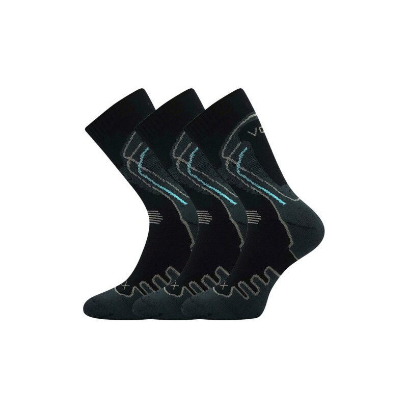3PACK ponožky VoXX trekingové čierné (Limit) 66530230