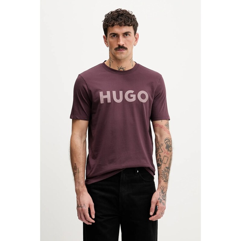 Bavlnené tričko HUGO Dulivio 67911996