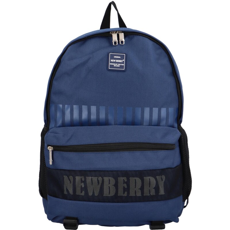 NEW BERRY Štýlový študentský látkový batoh Darko, tmavo modrá 66563114