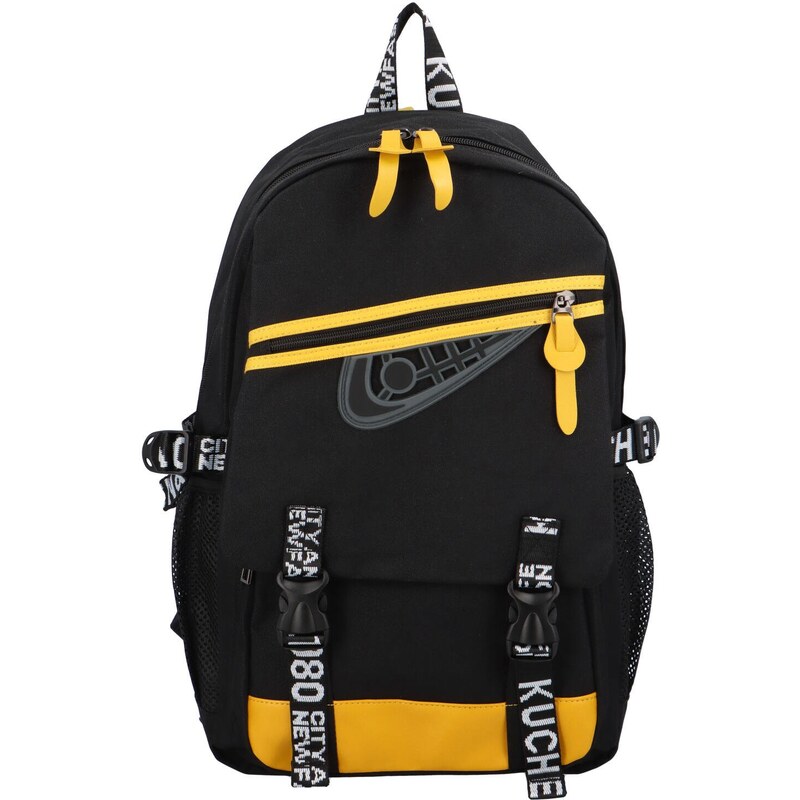 NEW BERRY Štýlový univerzálny látkový batoh Bulo, čierno-žltá 66563094