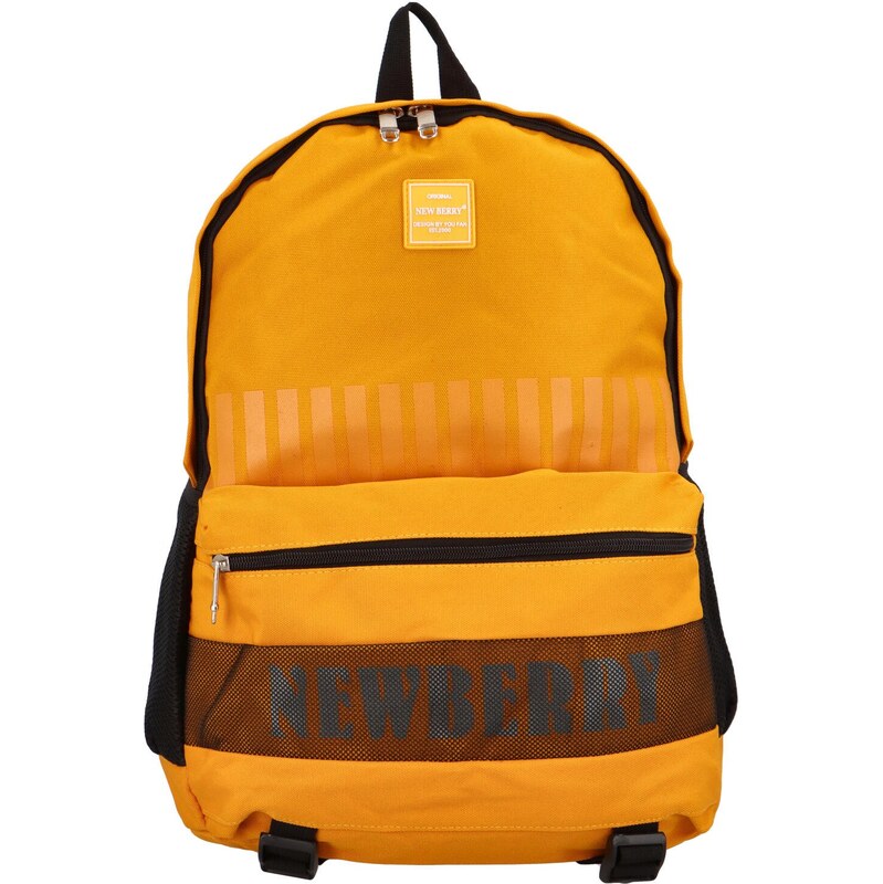NEW BERRY Štýlový študentský látkový batoh Darko, žltá 66562853