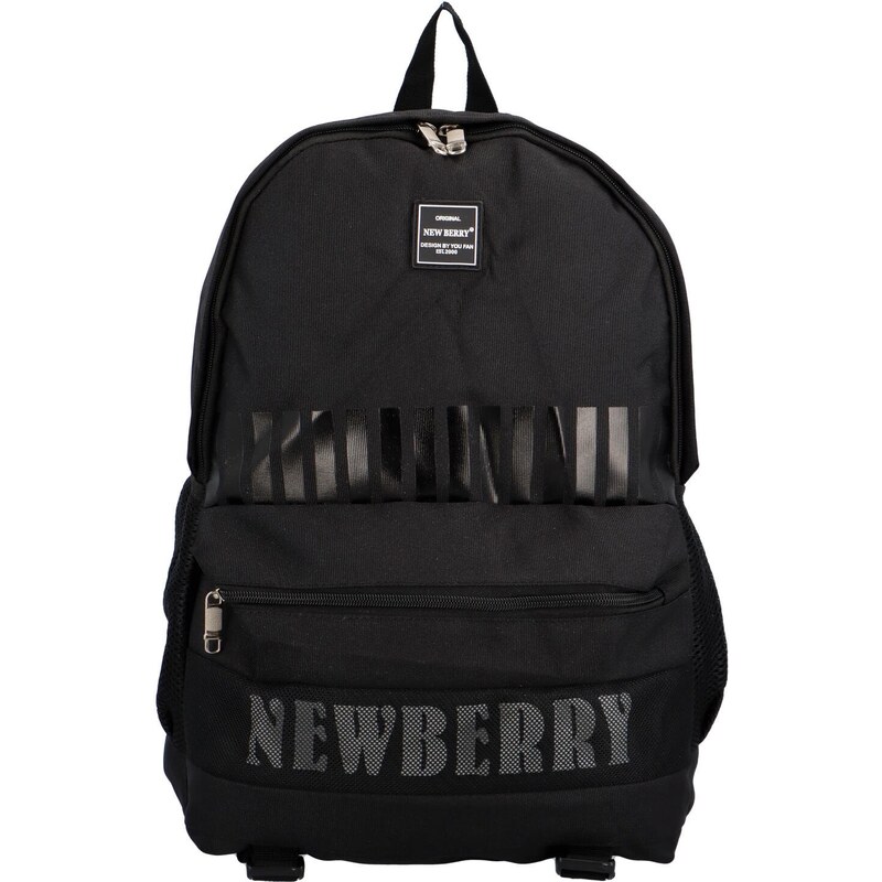 NEW BERRY Štýlový študentský látkový batoh Darko, čierna 66563117