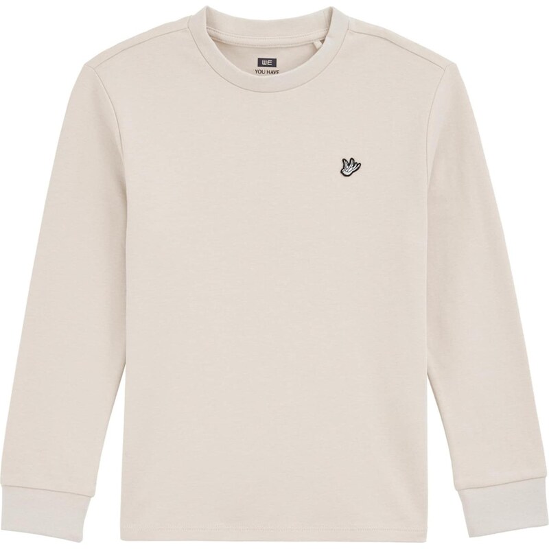 WE Fashion Mikina svetlobéžová / čierna / biela 58306378