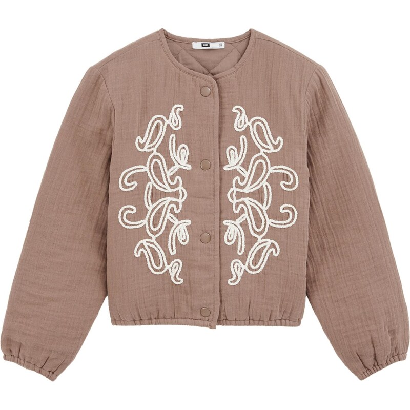 WE Fashion Prechodná bunda hnedá / biela 65657524