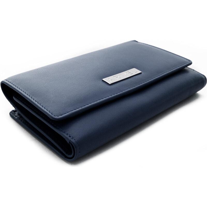 Arwel Kožená dámska klopová peňaženka | tmavomodrá 511-1048-97 NAP 66532371