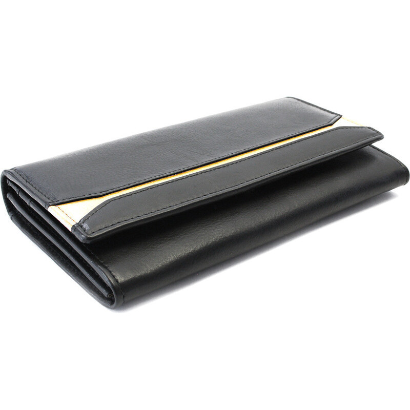 Arwel Čiernozlatá dámska kožená peňaženka | čierna 511-2407-60/01 CNAP 66532373