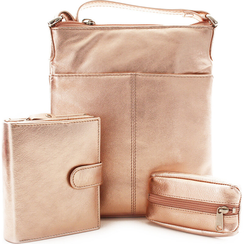 Arwel Sada dámskej kabelky, peňaženky a kľúčenky | zlatá 412-3013-9769 66532377