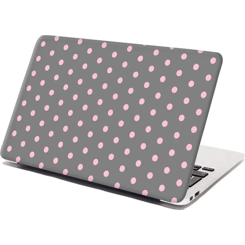 Sablio Samolepka na notebook Ružové bodky na šedej 65099911