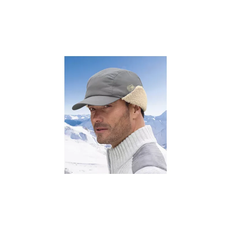Zimná šiltovka s chlopňami na uši Atlas For Men Sivá 49154534