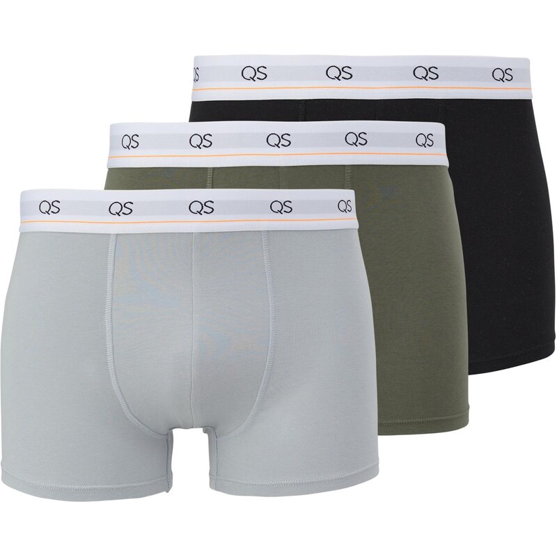 QS Boxerky svetlosivá / olivová / čierna / biela 66536554