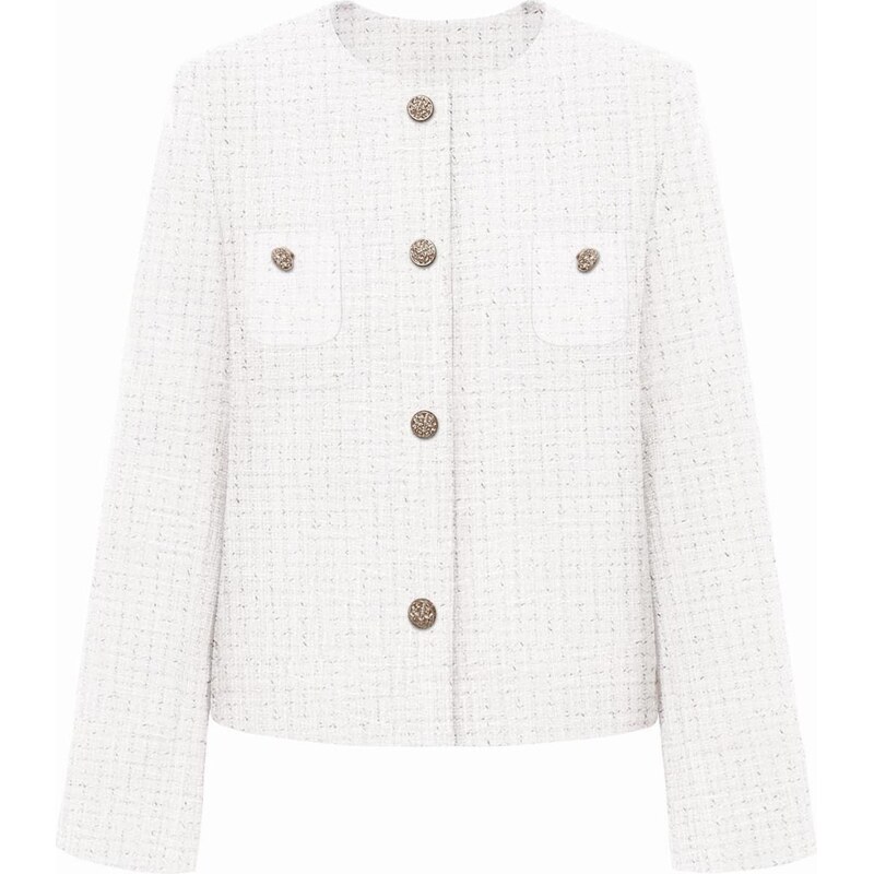 Imily Bela Prechodná bunda čierna melírovaná / biela 66536682