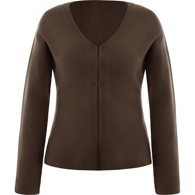 Imily Bela Kardigán tmavohnedá 66536693