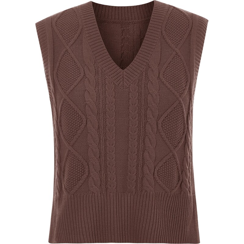 Imily Bela Sveter tmavohnedá 66536729