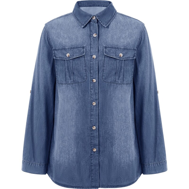 Imily Bela Blúzka modrá denim 66536800