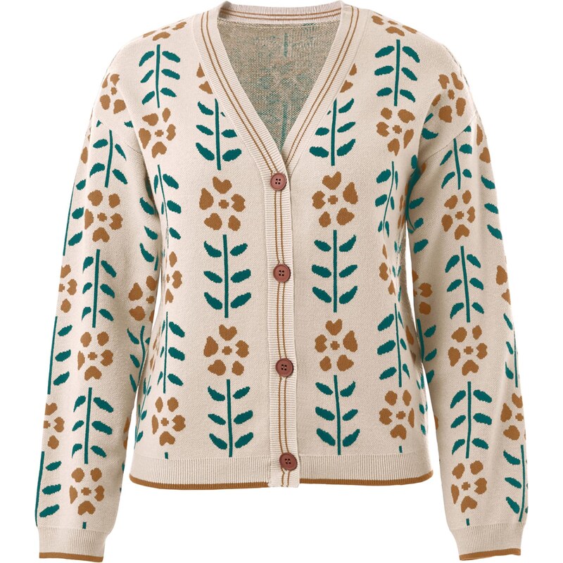 Imily Bela Kardigán béžová / hnedá / petrolejová 66536857