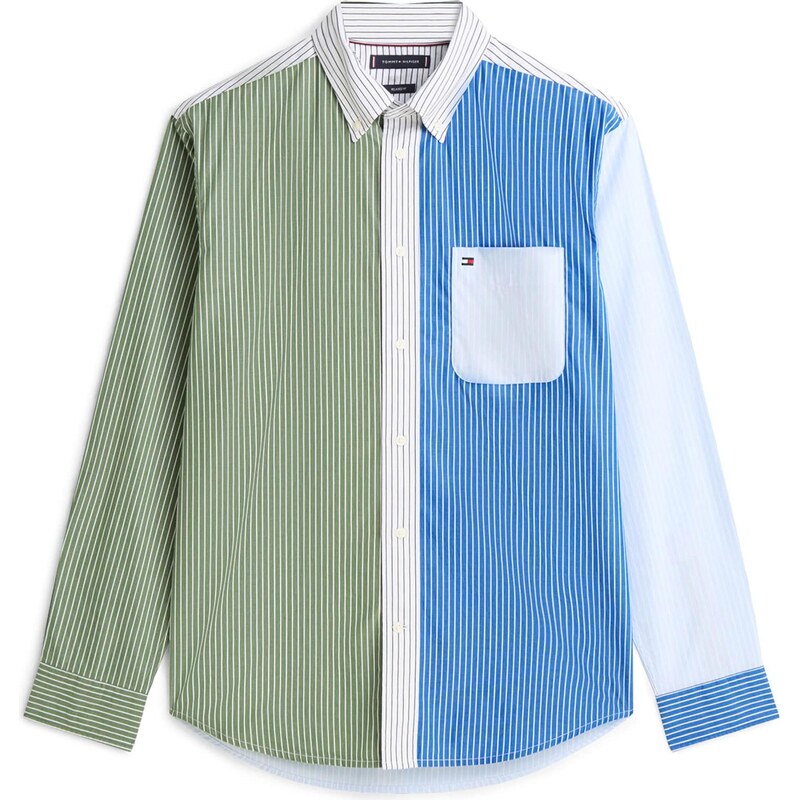 TOMMY HILFIGER Košeľa modrá / zelená / biela 66536970