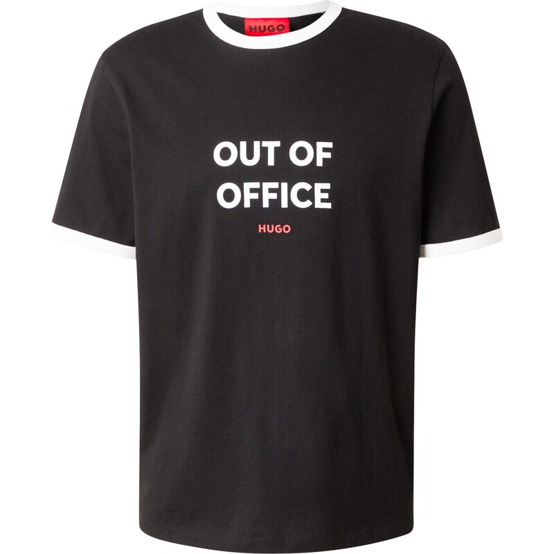 HUGO Tričko Doffice krvavo červená / čierna / biela 66537565