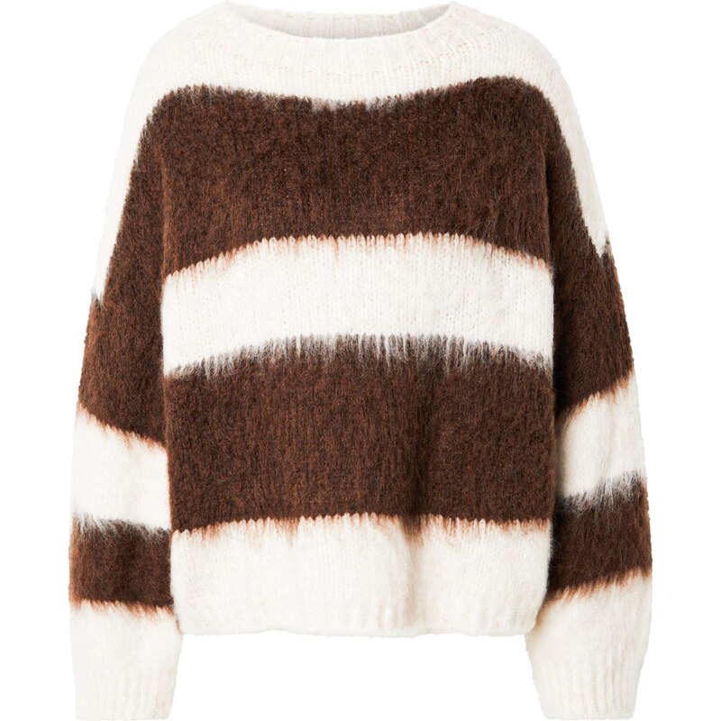 Zwillingsherz Sveter hnedá / biela 66537562